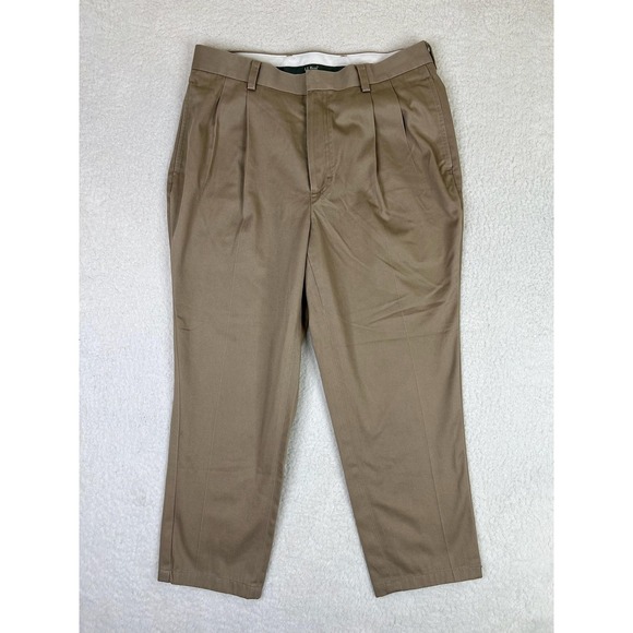 L.L. Bean Other - L.L. Bean Pants Mens 32x24 Beige Classic Fit Cotton Chino Pleated Casual